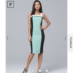 WHBM colorblock sleeveless sheath dress 2P NWT!